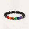 Seven Chakra Lava Bracelet