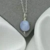 Blue Lace Agate Metal Locket
